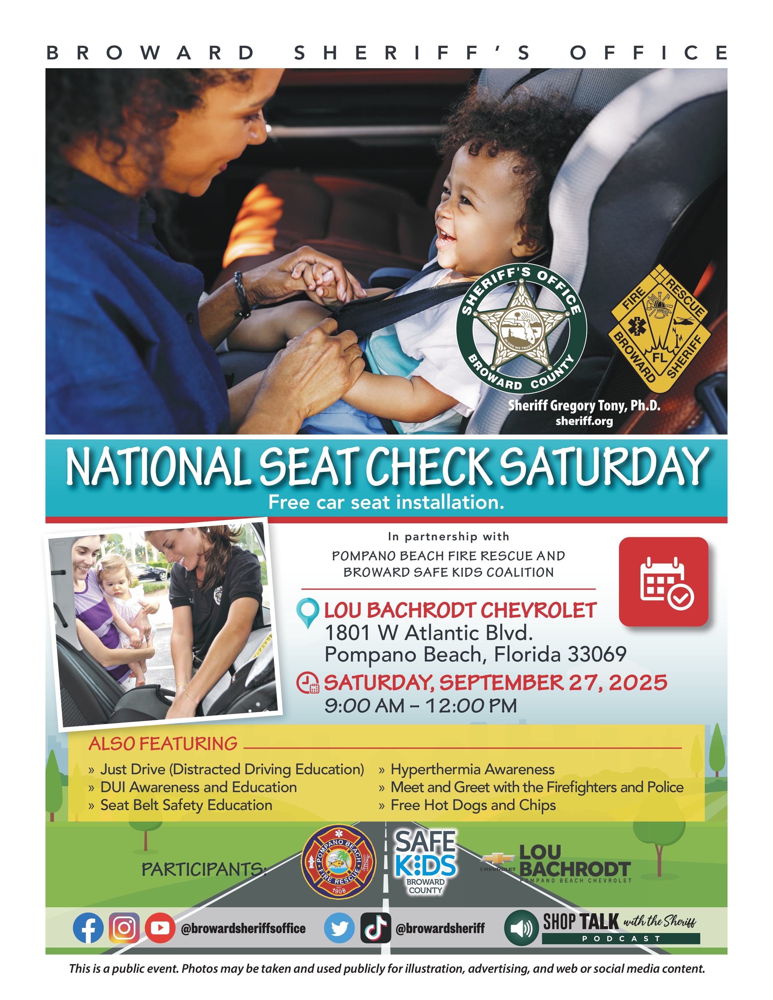 National Seat Check Saturday Pompano Beach FL